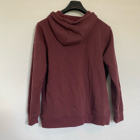 Columbia Hooded Sweatshirt Burgundy Large - Picture 3 of 8